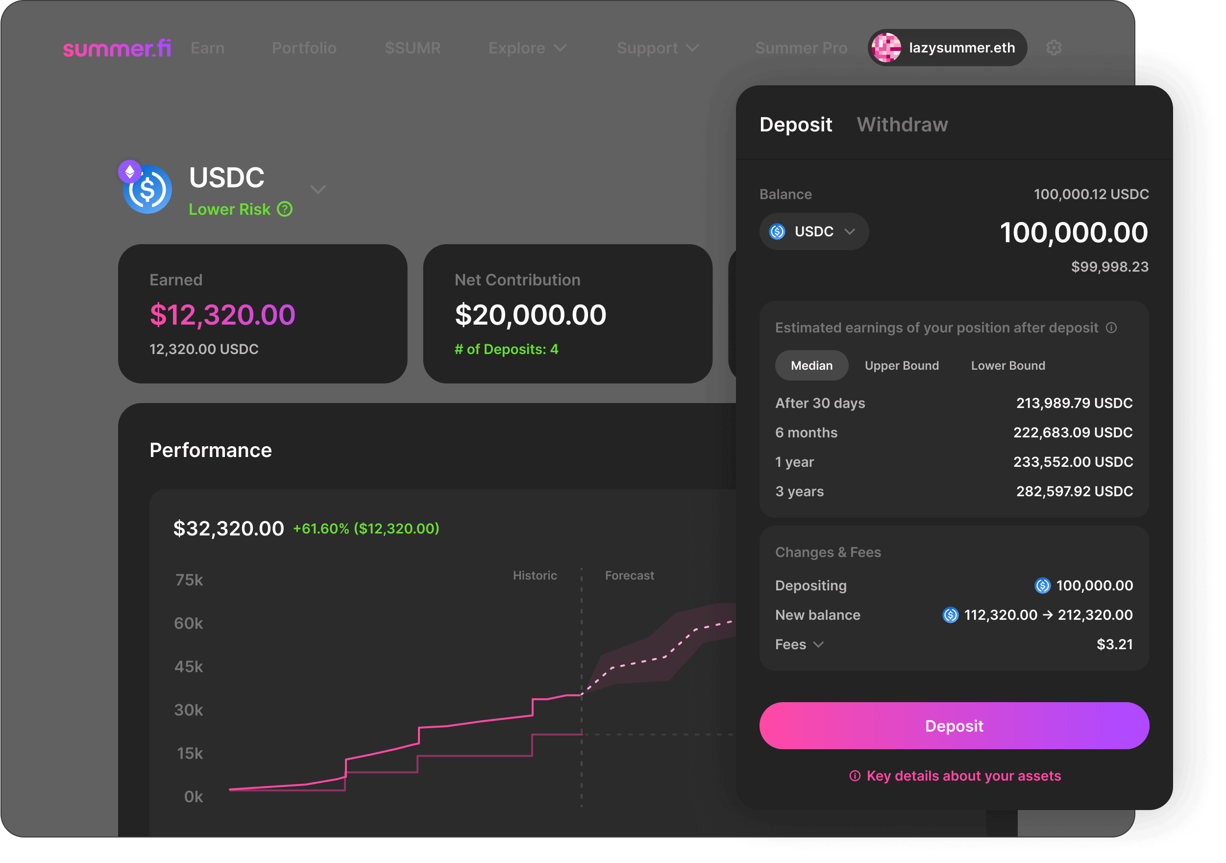 Summer Earn UI